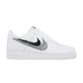 Nike Air Force 1 Low '07 Spray Paint Swoosh White Black Grey