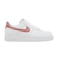 Nike Air Force 1 Low '07 Essential White Mystic Red Gingham (Women's)