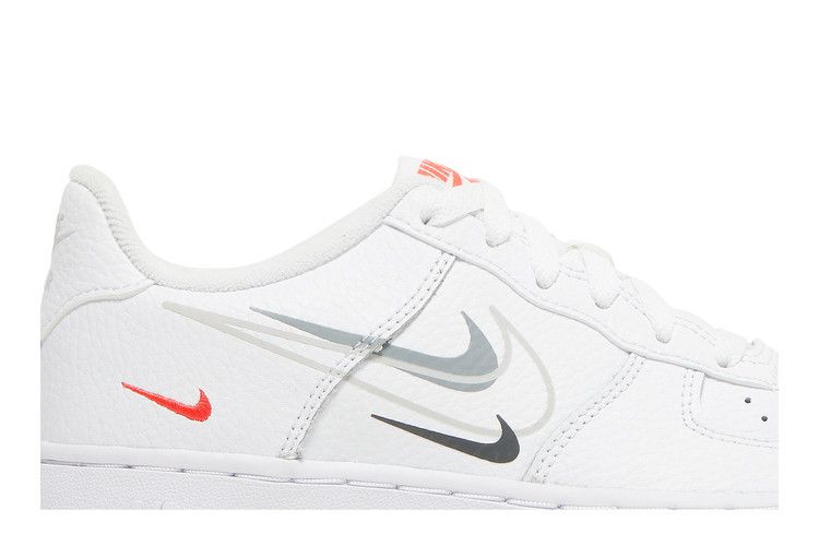 Nike Air Force 1 Low Multi-Swoosh White Particle Grey Photon Dust Bright Crimson (GS)