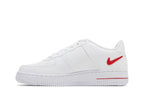 Nike Air Force 1 Low White Red Cut-Out Swoosh (GS)