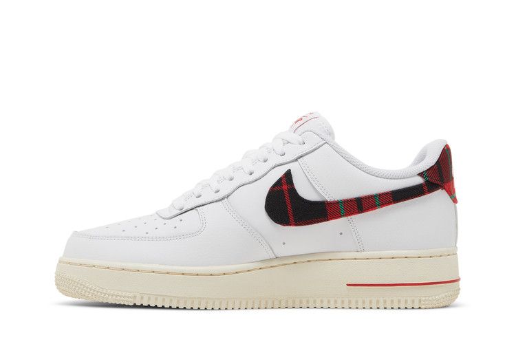 Nike Air Force 1 Low '07 LV8 Tartan Plaid White University Red