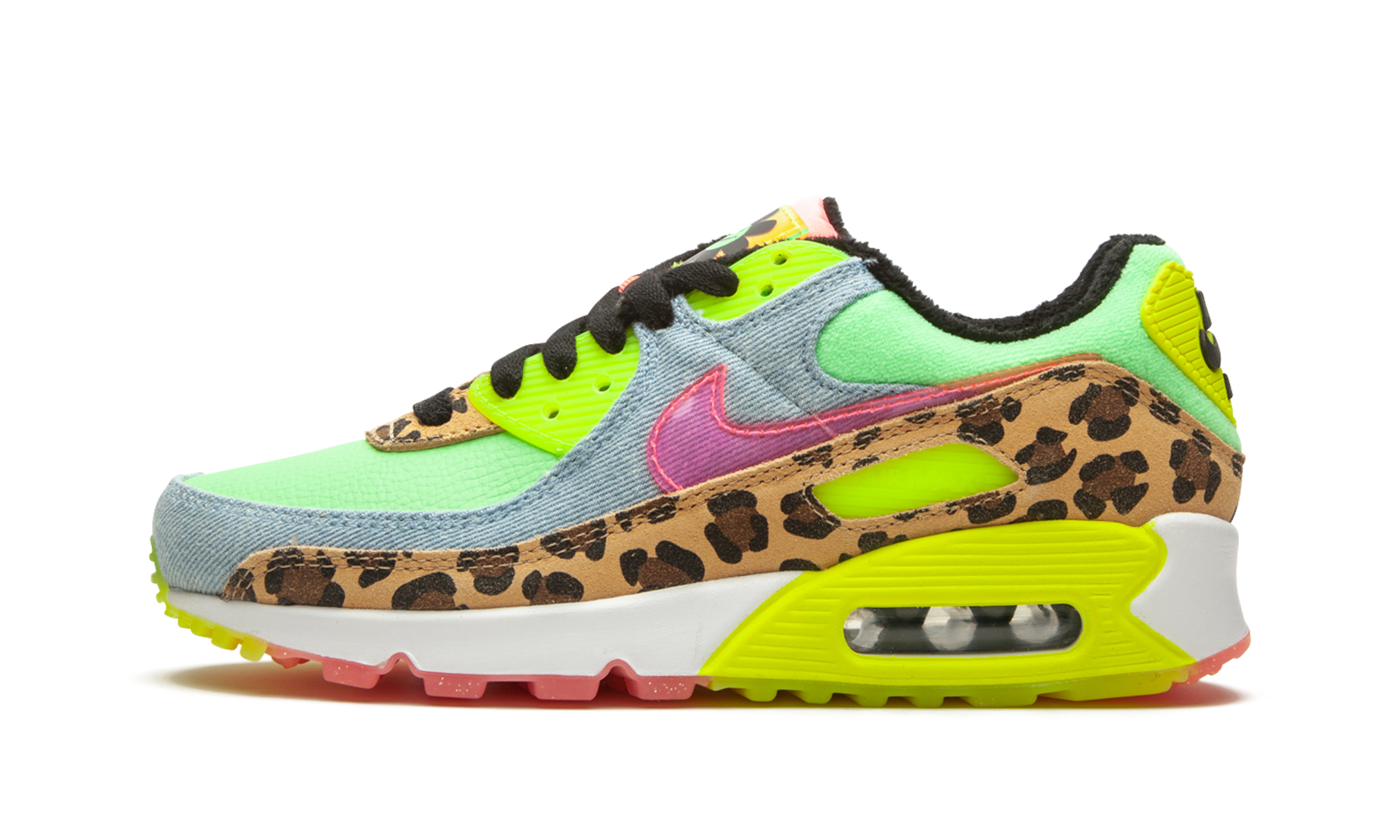 W Air Max 90 LX "Denim Leopard Print"