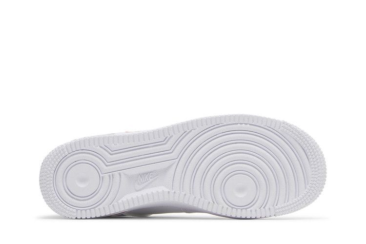 Nike Air Force 1 Low White Red Cut-Out Swoosh (GS)