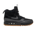 Nike Air Max 1 Mid Sneakerboot Black/Black-Gum Medium Brown (Women's)