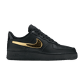 Nike Air Force 1 Black Metallic Gold Removable Swoosh Pack