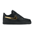 Nike Air Force 1 Black Metallic Gold Removable Swoosh Pack