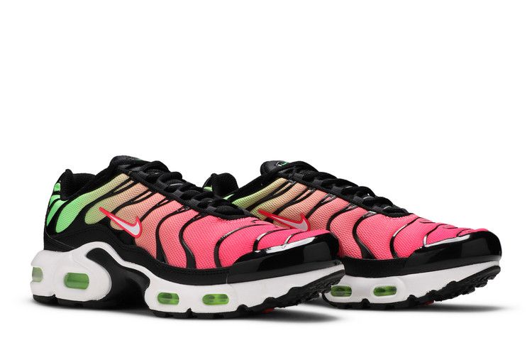 Nike Air Max Plus Black Green Strike Flash Crimson White (GS)