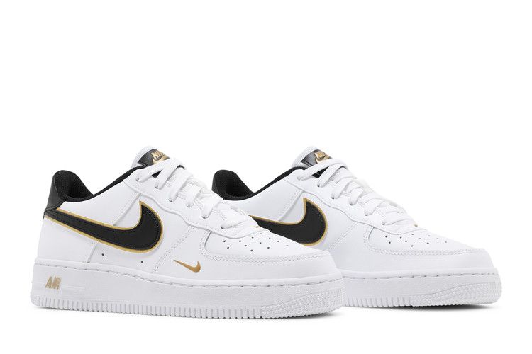 Nike Air Force 1 Low '07 LV8 Double Swoosh White Metallic Gold (GS)