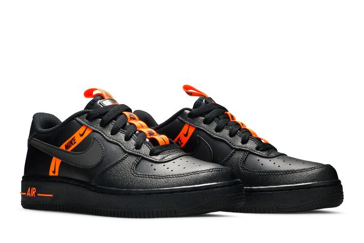 Nike Air Force 1 Low LV8 KSA Worldwide Pack Black Total Orange (GS)