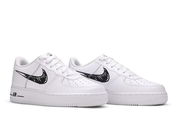 Nike Air Force 1 Low Sketch White Black (GS)