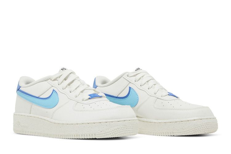 Nike Air Force 1 Low 82 Double Swoosh White Medium Blue (GS)