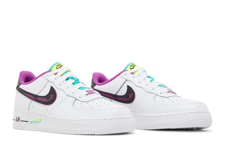 Nike Air Force 1 Low '07 LV8 Just Do It! White Vivid Purple (GS)