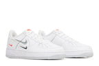 Nike Air Force 1 Low Multi-Swoosh White Particle Grey Photon Dust Bright Crimson (GS)