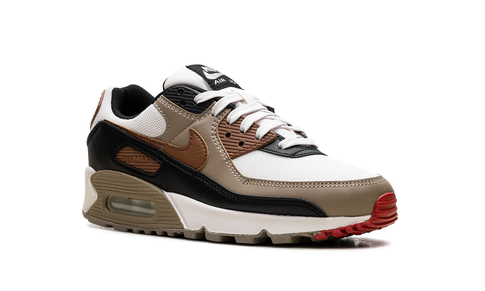 Air Max 90 WMNS "Phantom Black Fire Red Light British Tan"