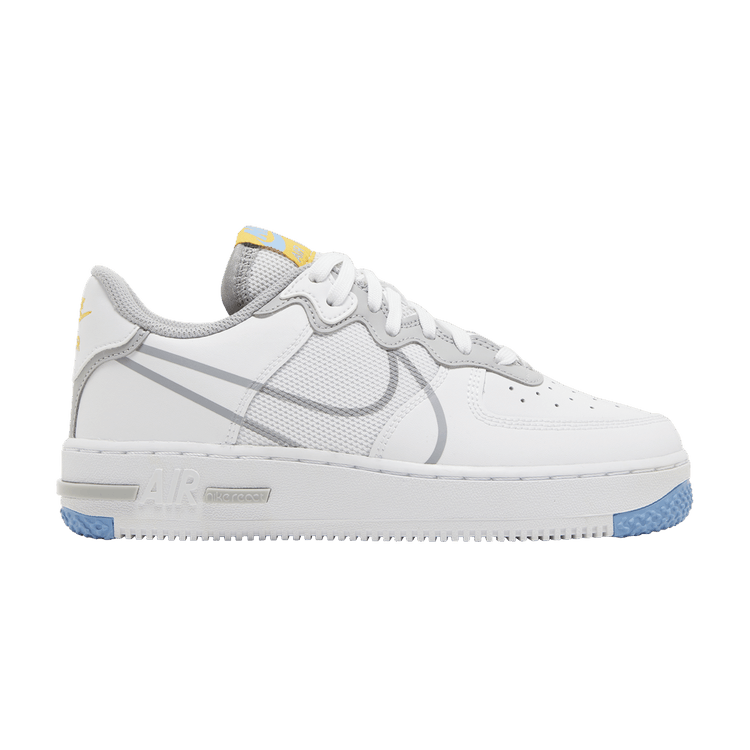 Nike Air Force 1 Low React SU White Light Smoke Grey (GS)