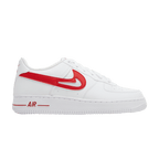 Nike Air Force 1 Low White Red Cut-Out Swoosh (GS)