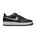 Nike Air Force 1 Low Black Wolf Grey Gold Mini Swoosh (GS)