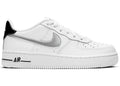 Nike Air Force 1 Low White Black Metallic Silver (GS)
