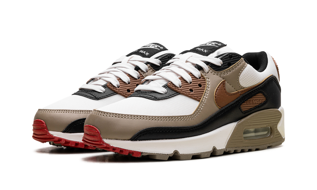 Air Max 90 WMNS "Phantom Black Fire Red Light British Tan"