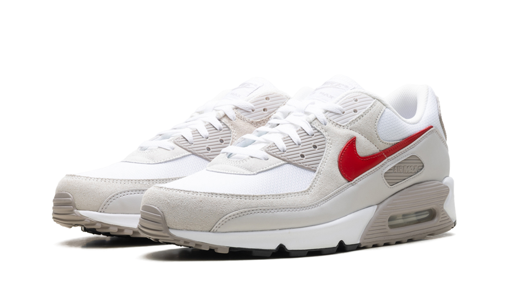 Air Max 90 "White College Grey Vast Grey University Red"